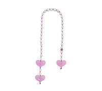 SELVFZ Beads Chain Bag Charm Acrylic Add Fashion Charm with Colorful Heart and Round Bead for Fashion Women and Enthusiasts