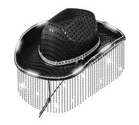 SELVFZ Breathable LED Cowboy Hat For Adult Western Party Large Curved Brim Hat Fedoras Cowboy Sunproof Hat Accessory Hats For Men Hats For Women