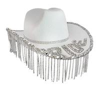 SELVFZ Bride To Be Hat Cowboy Hat Western Cowgirl For Women Girl Photo Props Tassels Shimmering Tassels Bachelorette Party Barrette For Girls