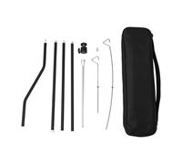 SELVFZ Camping Light Stand Detachable Aluminium Alloy Light Hangers With Double Hook Portable Adjustable Bracket Portable Camping Stand Outdoor Hiking Fishing Equipment