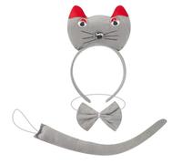 SELVFZ Cats Ears Headband Tail Bowtie Tutus Skirt Animal Fancy Costume Halloween Cosplay Party Accessory Animal Cats Costumes Cats Costume