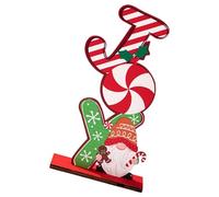 SELVFZ Classical Wooden Gingerbreads Man Reindeers Christmas Figurines Paint Safe Family Friendly Decors Child Safe Holiday Ornaments