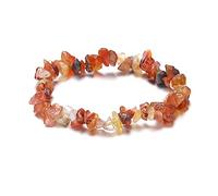 SELVFZ Color Natural Chakras Crystal for Men and Women Irregular Roller Polishing Alignment Gravel Gemstones Beads Wristband Bangle