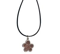 SELVFZ Comfortable Metal Edgy Flower Necklace Elegant PU Cord Flower Necklace Unique Sweet Cool Flower Clavicle Chain Ornament