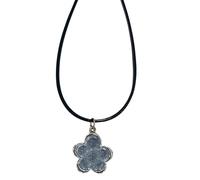 SELVFZ Comfortable Metal Edgy Flower Necklace Elegant PU Cord Flower Necklace Unique Sweet Cool Flower Clavicle Chain Ornament