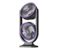SELVFZ Cooling Fan Desktop Portable Double Head Cooling Fan USB Rechargeable Air Circulation For Home Office Double Head Desk