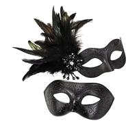 SELVFZ Couple Masquerade Party Halloween Costume Mardi Gras For Couples Women Men Half Face Halloween Costume For Adults Men Women Couples