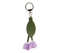 SELVFZ Dainty Tulips Holder PU Leather Alloy Lovely Design Elegant Floral Rings For Keys Backpacks Gift Giving Lightweight Keychain For Bags