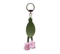SELVFZ Dainty Tulips Holder PU Leather Alloy Lovely Design Elegant Floral Rings For Keys Backpacks Gift Giving Lightweight Keychain For Bags