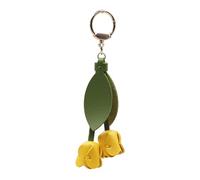SELVFZ Dainty Tulips Holder PU Leather Alloy Lovely Design Elegant Floral Rings For Keys Backpacks Gift Giving Lightweight Keychain For Bags