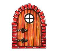 SELVFZ Delightful Fairy Garden Accessories Handmade Wooden Figurines With Enchanting Door Window GardensStatues Decoration Handcrafted Ornament Colorful Home Decor Wood Lovers
