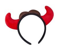 SELVFZ Devil Horns Hairband With Soft Fabric For Halloween Cosplays Comfortable Unisex Headpiece Party Theme Decoration Lightweight Resin Cloth Headbands