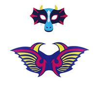 SELVFZ Dinosaur Cloak Set Children Dinosaur Costume For Kids Party Felt Masquerade Dress Up Cloak