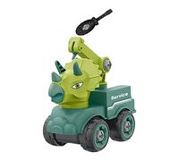 SELVFZ Dinosaur Shape Screw Assemble Engineering Vehicle Children Interactive Educational Engineering Vehicle For Infant Dinosaur Engineering Vehicle