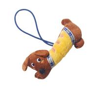 SELVFZ Dopamine Colorful Dog Plush Pendant Soft Fabric Dog Plush Keychain Portable Keyrings Accessory for Gifting Vibrant Plush Figure