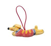 SELVFZ Dopamine Colorful Dog Plush Pendant Soft Fabric Dog Plush Keychain Portable Keyrings Accessory for Gifting Vibrant Plush Figure