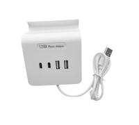 SELVFZ Efficient USB C To USB2.0 Adapter 4 Port Lightweighted Portable For Business Travel Data Transfer Fast Speed Data Transfer USB Adapter