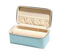 SELVFZ Elegant 2 Layers Jewellery Case with Lockable PU Leather Storage Box Home Accessory for Earrings Rings Bracelets Jewelry Organizers