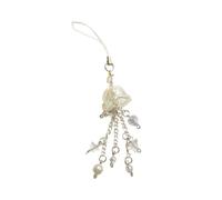 SELVFZ Elegant Acrylic Star and Pearls Winds Bells Stylish Star and Pearls Winds Chimes Pendant Phone Chain Unique Hangings