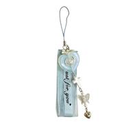 SELVFZ Elegant Heart Charm Fashion Heart Pendant Bag Accessary Bowknot Bag Pendant Acrylic Texture For Phone Keychain Backpack