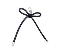 SELVFZ Elegant Keychain Charm with PU Leather Bowknot for Women Girls Handmade Keyring Backpack Pendant Jewelry