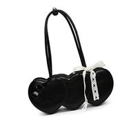 SELVFZ Elegant Lace Pillow Bag PU Leather Commuters Handbag Soft Underarm Bags Armpit Purse For Fashionable Women And Students Elegant Bows Design