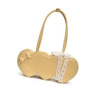 SELVFZ Elegant Lace Pillow Bag PU Leather Commuters Handbag Soft Underarm Bags Armpit Purse For Fashionable Women And Students Elegant Bows Design