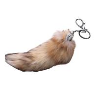 SELVFZ Eye Catching Foxes Tail Key Chain Charm Stylish Faux Foxes Tail Pendant Key Rings Soft Bag Accessory Unique Keyrings