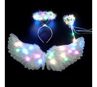SELVFZ Fairy Wand Headband Wing Costume Accessory For Birthday Party Halloween Cosplay Christmas Prop Wing Costume Wall Decor Necklace Pendant Adult Cosplay For Memorial Arrangement With
