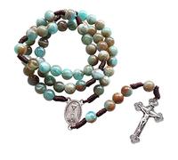 SELVFZ Fashion Handmade Round Bead Catholic Rosary For Religious Necklaces For Women Men Acrylic Beads Rosary Necklace