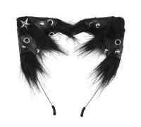 SELVFZ Faux Furs Cats Foxes Ears Headband For Women Halloween Cosplay Costume Hair Accessories Furry Animal Hair Hoop Cats Foxes Wolf Headband And Tail