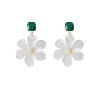 SELVFZ Floral Drop Earring Fashionable Blooms Dangle Earrings Handmade Acrylic Floral Ear Drop Decoration for Fashion Lovers