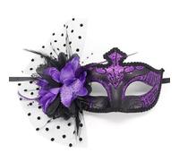 SELVFZ Flower Masquerade Half Face Masquerade Feathered Halloween Eyewears For Women Wedding Masquerade Party Fashionable Party