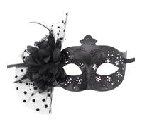 SELVFZ Flower Masquerade Half Face Masquerade Feathered Halloween Eyewears For Women Wedding Masquerade Party Fashionable Party