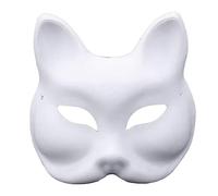 SELVFZ Foxes Masquerade Japanese Anime Cosplay Hand-Painted Party Half Face For Halloween Half Face Hand-paint Foxes Masquerade For Halloween