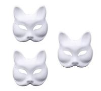 SELVFZ Foxes Masquerade Japanese Anime Cosplay Hand-Painted Party Half Face For Halloween Half Face Hand-paint Foxes Masquerade For Halloween