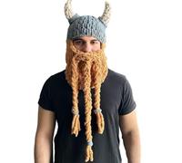 SELVFZ Funny Halloween VikingHelmet Novelty Knit Horn Hat Women Men Winter Warm Party Hat Adult Carnivals Party Supplies