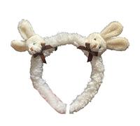 SELVFZ Furry Headband Animal Pattern Plush Cartoon Bear Hairband For Makeup Washing Face Costume Hair Accessories Furry Headbands For Girls Cartoon Photo Props
