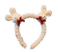 SELVFZ Furry Headband Animal Pattern Plush Cartoon Bear Hairband For Makeup Washing Face Costume Hair Accessories Furry Headbands For Girls Cartoon Photo Props