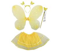 SELVFZ Girls RolePlay Butterflies Costumes Princess Fairy Wing Tutu Skirt Headband Halloween Cosplay Party Props Princess Costumes