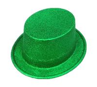SELVFZ Glittering Powder Cowboy Fedora Hat Sparkling Flat Top Hat Panama Costume Accessorie Magician