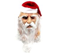 SELVFZ Grandfather Hat Costume Head Cover Christmas Halloween Party Dress Up Supplies Kids Women Men Full Face Latex Realistic Grandfather