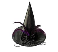 SELVFZ Halloween Witch Hat Black Wizard For Women And Girls Wizard Cosplay Costume Accessories Light Up Pointed Hat Wizard