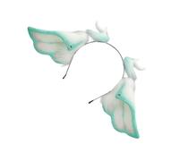 SELVFZ Handcrafts Faux Furs Fantasy Creature Animal Ear Hairband Bendable Devil Horn Hair Accessory For Anime Event Dressingup Adjustable Roleplay Head Accessories