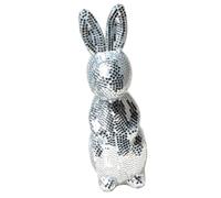 SELVFZ Handmade Glass Rabbits Bunnies Figurines Collectible Gift Glass Art Animal Figurines Table Ornament Easter Home Decors Tabletop Ornament