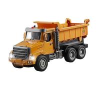 SELVFZ Kids Pretend Play Mixer Truck With Flashing Lights Sound Effects Alloy Frame ABS Safe Learning Activity Toy Multifunctional Inertia Mixer Truck