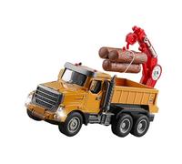 SELVFZ Kids Pretend Play Mixer Truck With Flashing Lights Sound Effects Alloy Frame ABS Safe Learning Activity Toy Multifunctional Inertia Mixer Truck