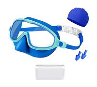 SELVFZ Kids Swim Goggles With Earplugs And Hat For Boy Girl Children Wide View Swimming Goggles Water Frogs Resistant Child Gear With Earplugs & Hat