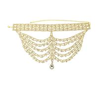 SELVFZ Luxury Belly Dance For Rhinestone Long Veil Eyemask Jewelry For Women Crystal Face Masquerade Chain Accessor Crystal Chain For Women Decoration
