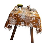 SELVFZ Luxury Flower Tablecloth Waterproofie Polyester Fabric Table Cover For Dining Office Party Decoration Cloth Elegant Blue Tablecloth For Dining